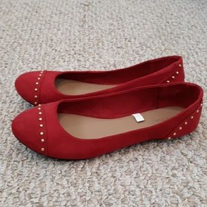 Red Merona flats
